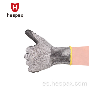 Hespax PU Gloves de la industria de la seguridad Merchantes pesados